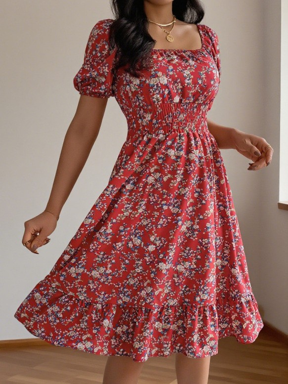 Summer Clothing Pakistan - Yazlık İlkbaharlık Kadın Giyim Kare Yaka